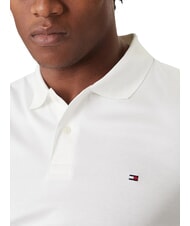 TOMMY HILFIGER TH Polo &agrave; manches courtes avec ruban au col blanc optique - chemise polo - 5
