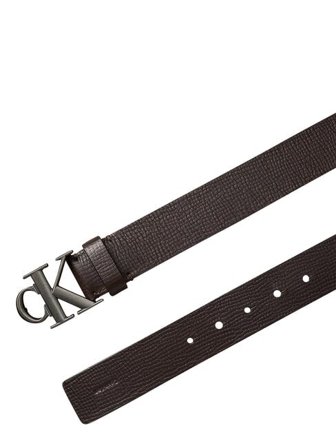 CK HARDWARE ceinture en cuir ck brun fonc&eacute; - Ceintures