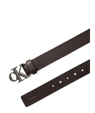 CALVIN KLEIN CK HARDWARE ceinture en cuir ck brun fonc&eacute; - Ceintures - 4