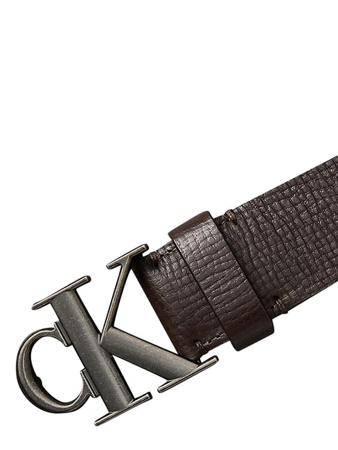 CK HARDWARE ceinture en cuir ck brun fonc&eacute; - Ceintures