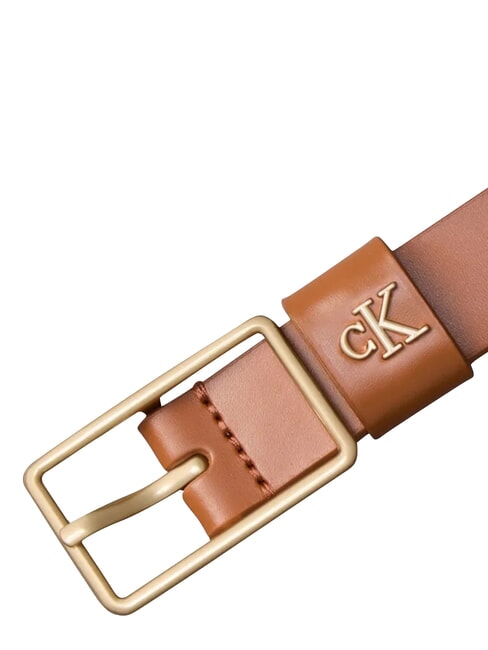 CLASSIC BUCKLE ceinture en cuir huile d'argan / or clair antique - Ceintures