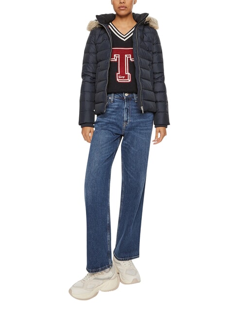 TH JEANS couette en duvet marine nuit noire - Doudounes femme