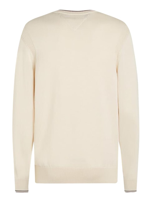 TH pull en coton &agrave; col rond blanc ancien - Pulls pour hommes