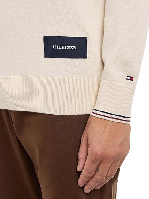 TH pull en coton &agrave; col rond blanc ancien - Pulls pour hommes