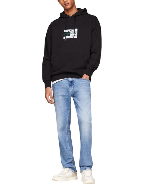 TH JEANS Sweat-shirt en coton noir - Pulls molletonn&eacute;s