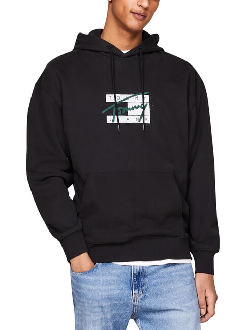 TH JEANS Sweat-shirt en coton noir - Pulls molletonn&eacute;s