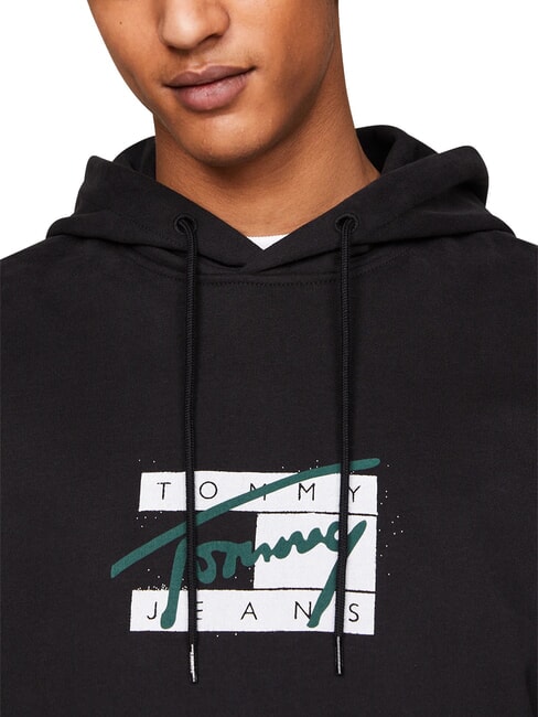 TH JEANS Sweat-shirt en coton noir - Pulls molletonn&eacute;s