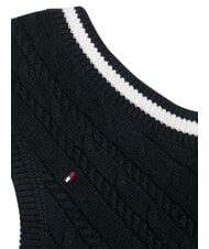 TOMMY HILFIGER TH Gilet en maille, col en V ciel du d&eacute;sert - Pulls pour enfants - 3