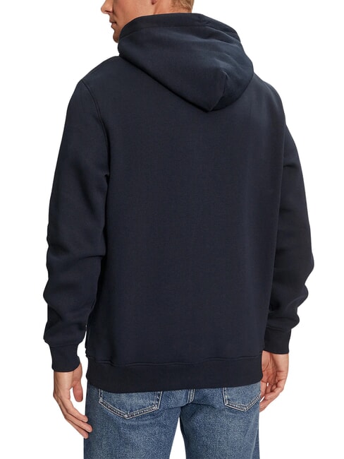 TH JEANS Sweat-shirt &agrave; poche et capuche marine nuit noire - Pulls molletonn&eacute;s