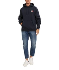 TOMMY HILFIGER TH JEANS Sweat-shirt &agrave; poche et capuche marine nuit noire - Pulls molletonn&eacute;s - 3
