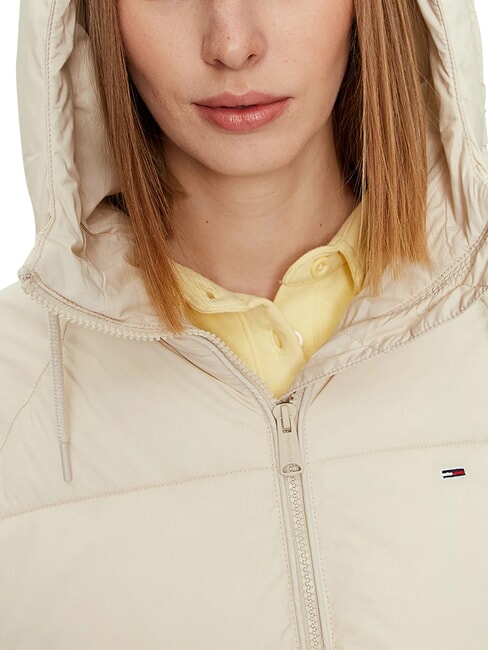 TH JEANS Doudoune &agrave; capuche papier journal - Doudounes femme