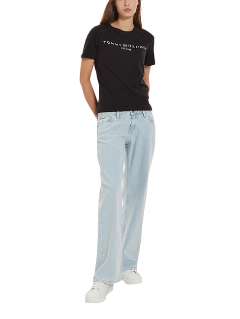 TH 1985 T-shirt en coton noir - T-shirt