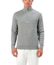 TOMMY HILFIGER TH  Pull &agrave; col roul&eacute; chin&eacute; gris moyen - Pulls pour hommes - 4