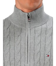 TOMMY HILFIGER TH  Pull &agrave; col roul&eacute; chin&eacute; gris moyen - Pulls pour hommes - 6