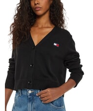 TOMMY HILFIGER TH JEANS cardigan en coton noir - Chandails pour femmes - 4