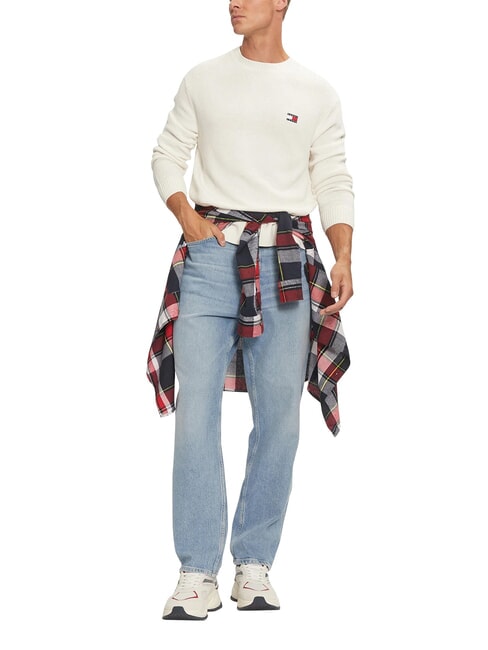 TH JEANS  Pull col rond blanc ancien - Pulls pour hommes