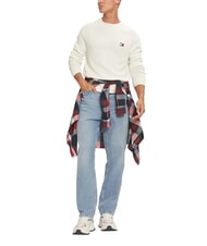 TOMMY HILFIGER TH JEANS  Pull col rond blanc ancien - Pulls pour hommes - 3