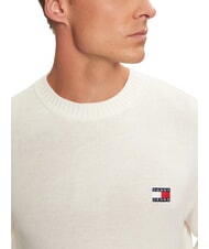 TOMMY HILFIGER TH JEANS  Pull col rond blanc ancien - Pulls pour hommes - 4