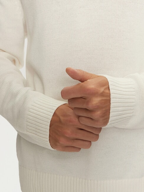 TH JEANS  Pull col rond blanc ancien - Pulls pour hommes