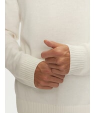 TOMMY HILFIGER TH JEANS  Pull col rond blanc ancien - Pulls pour hommes - 5