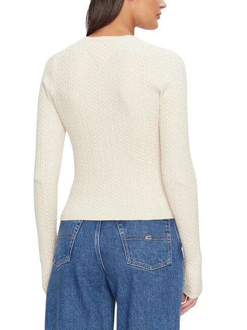 TH JEANS cardigan &agrave; manches longues m&eacute;lange blanc ancien - Chandails pour femmes