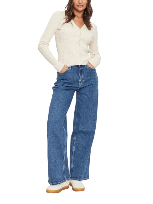 TH JEANS cardigan &agrave; manches longues m&eacute;lange blanc ancien - Chandails pour femmes