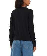 TOMMY HILFIGER TH JEANS pull &agrave; col en V noir - Chandails pour femmes - 3