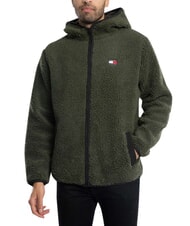 TOMMY HILFIGER TH JEANS Sweat-shirt &agrave; poche et capuche vert fatigue - Pulls molletonn&eacute;s - 2