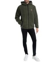 TOMMY HILFIGER TH JEANS Sweat-shirt &agrave; poche et capuche vert fatigue - Pulls molletonn&eacute;s - 4