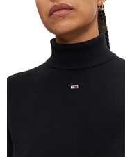 TOMMY HILFIGER TH JEANS Col roul&eacute; noir - Chandails pour femmes - 4