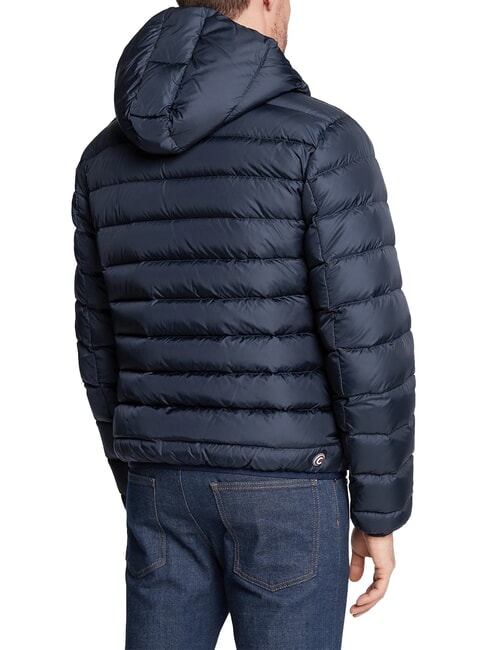 E-CONCRETE Doudoune &agrave; capuche bleu fonc&eacute; gothique - Doudounes homme
