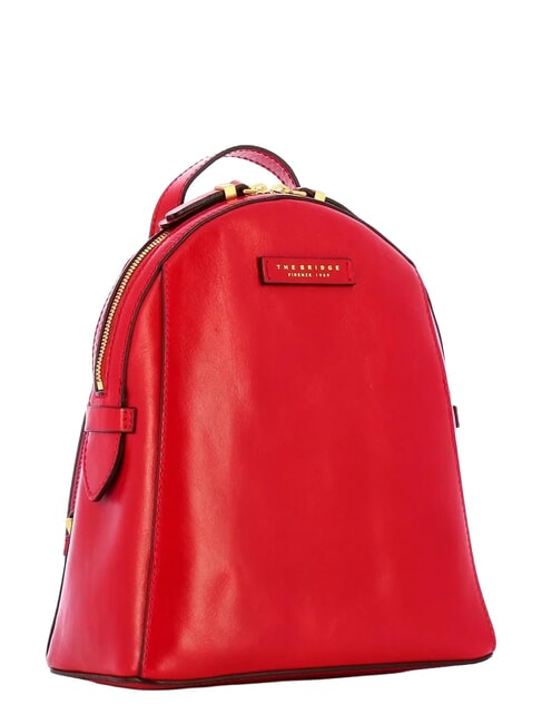 COSTANZA Sac &agrave; dos en cuir cerise / or - Sacs pour Femme