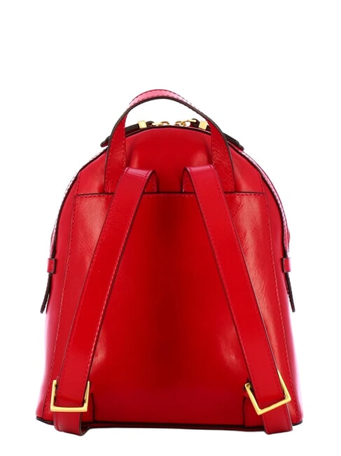 COSTANZA Sac &agrave; dos en cuir cerise / or - Sacs pour Femme