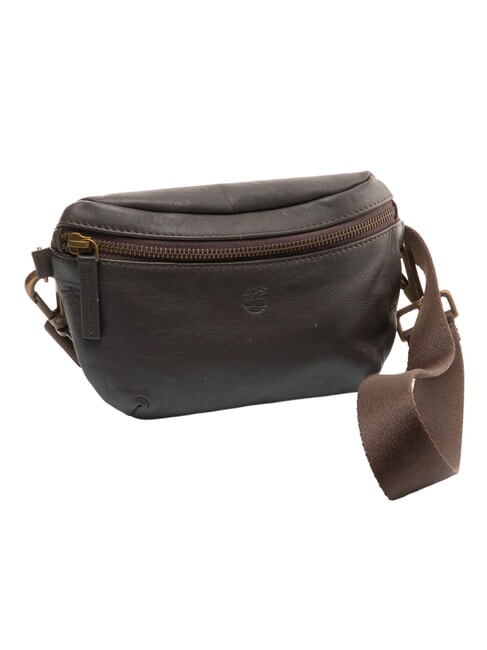 TUMBLED Sac banane en cuir marron fonc&eacute; - Sacs banane