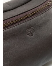 TIMBERLAND TUMBLED Sac banane en cuir marron fonc&eacute; - Sacs banane - 3
