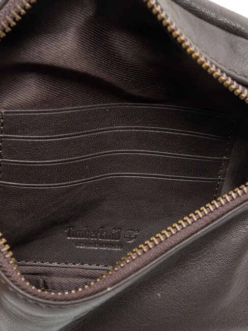 TUMBLED Sac banane en cuir marron fonc&eacute; - Sacs banane