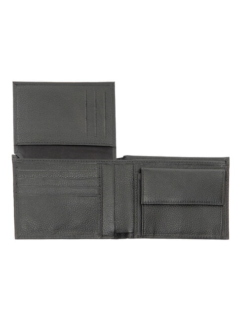 TUMBLED Portefeuille en cuir avec porte-monnaie noir - Portefeuilles Homme