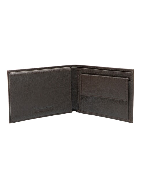 TUMBLED Portefeuille en cuir avec porte-monnaie marron fonc&eacute; - Portefeuilles Homme