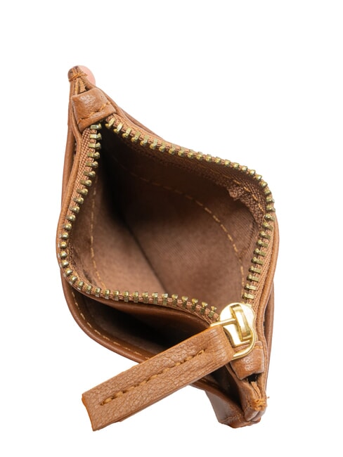 COIN Pochette &agrave; monnaie en cuir Cognac - Portefeuilles Femme