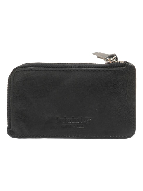 BASIC Grand porte-cartes en cuir avec zip noir - Portefeuilles Homme