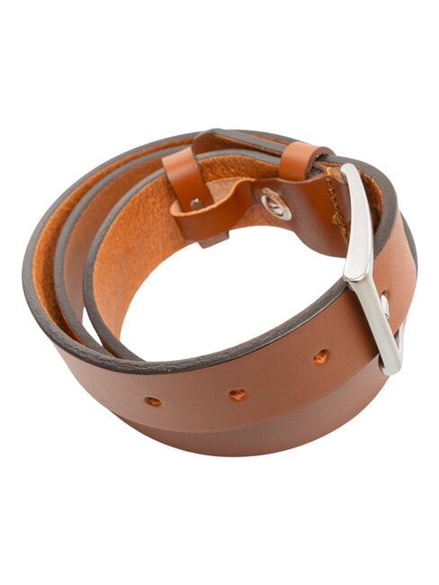 DOUBLE LOOP Ceinture en cuir raccourcissable Cognac - Ceintures