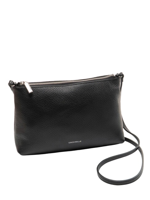 AGATEA Sac bandouli&egrave;re en cuir Noir - Sacs pour Femme