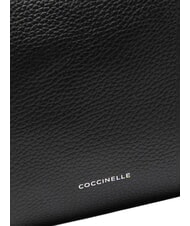 COCCINELLE AGATEA Sac bandouli&egrave;re en cuir Noir - Sacs pour Femme - 3