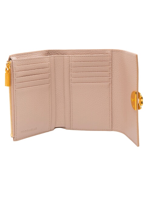 BINXIE Portefeuille avec porte-monnaie, en cuir rosaces - Portefeuilles Femme
