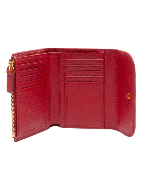 DEW Portefeuille avec porte-monnaie, en cuir sangria - Portefeuilles Femme