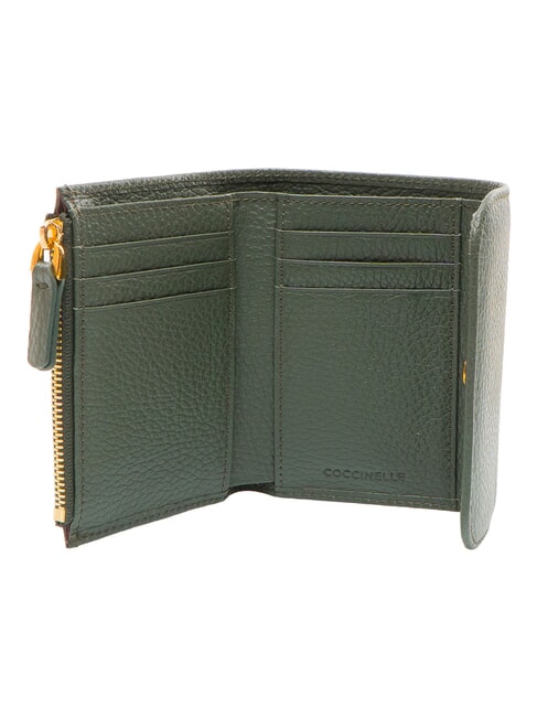DEW Portefeuille compact en cuir algues - Portefeuilles Femme