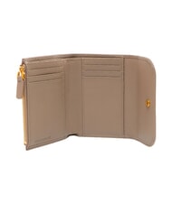 COCCINELLE DEW Portefeuille compact en cuir taupe chaud - Portefeuilles Femme - 2