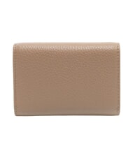 COCCINELLE DEW Portefeuille compact en cuir taupe chaud - Portefeuilles Femme - 3