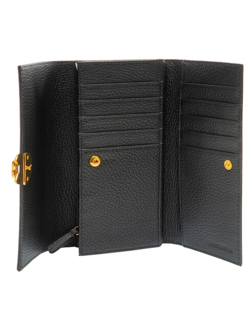 BINXIE Grand portefeuille en cuir Noir - Portefeuilles Femme
