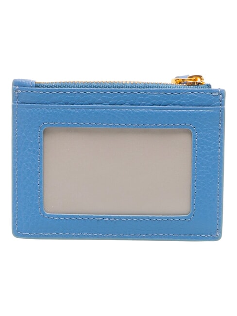 DEW Porte-cartes de cr&eacute;dit en cuir bleu - Portefeuilles Femme